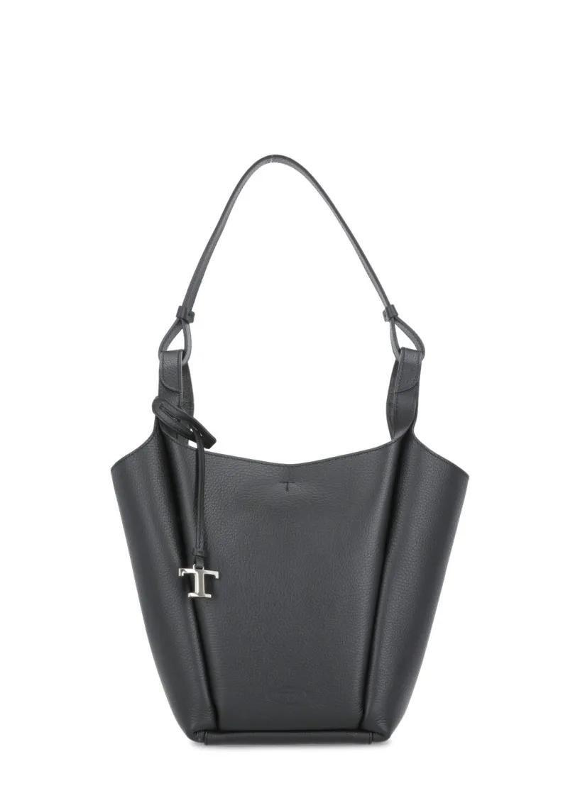 Tod's Shoppers - Leather Shoulder Bag in zwart