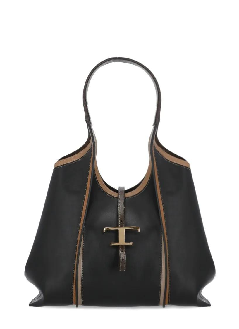 Tod's Shoppers - Leather Shoulder Bag in zwart