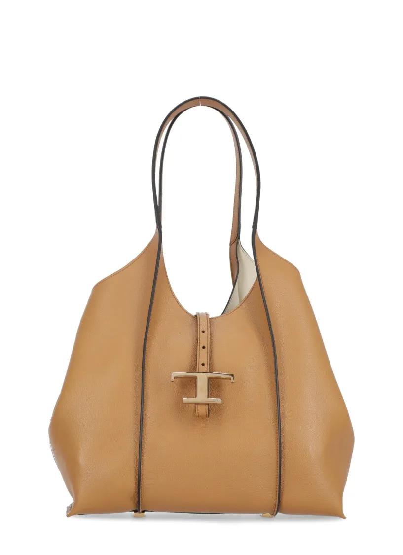 Tod's Totes - Leather Shopping Bag in bruin