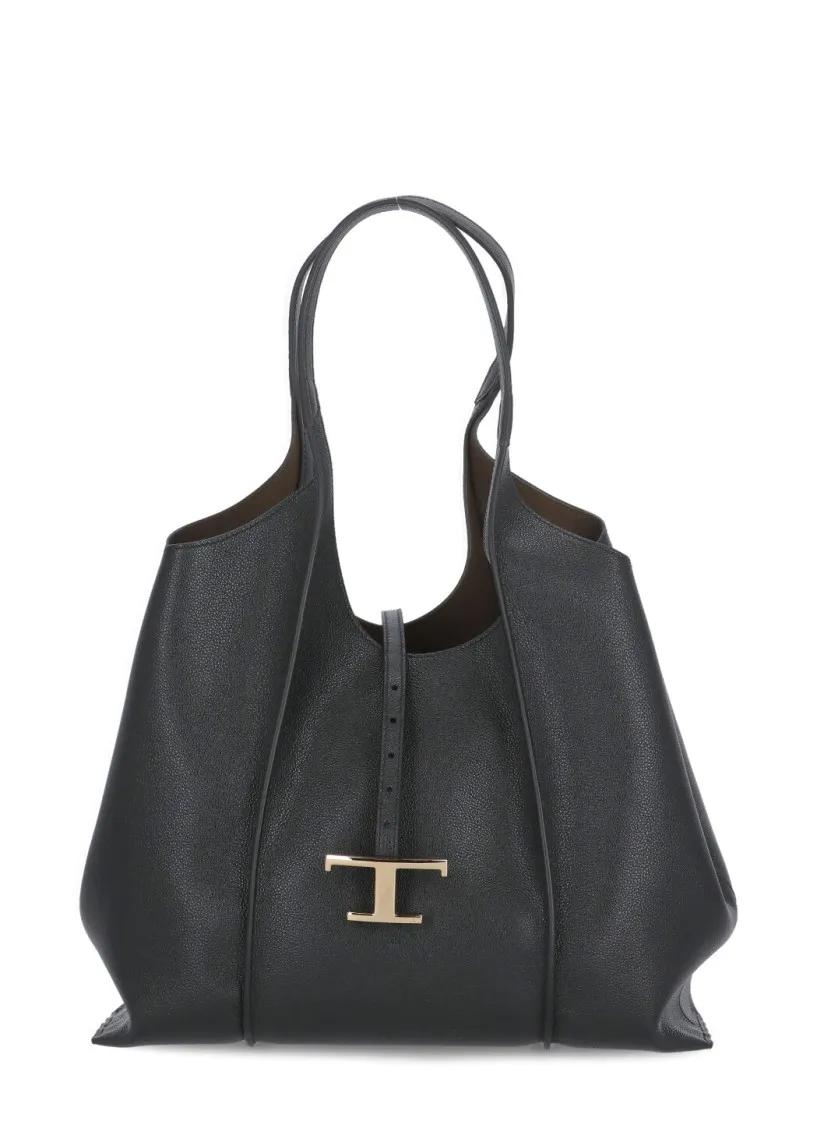 Tod's Totes - Leather Shopping Bag in zwart