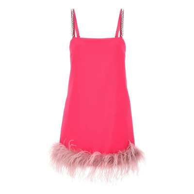 Veren Slipjurk in Fuchsia Crêpe Stof Pinko , Pink , Dames