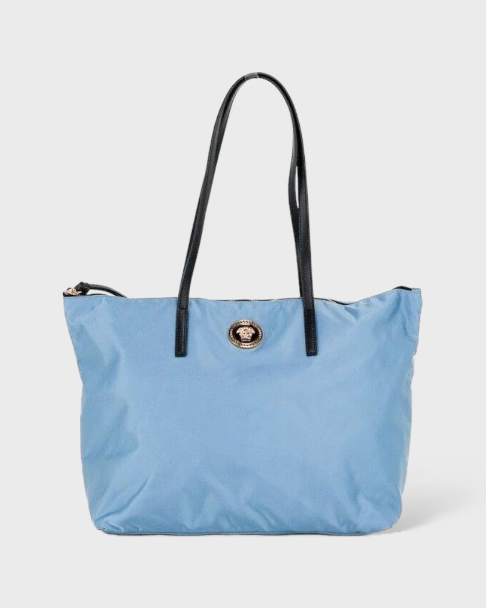 Versace Nylon leer tote tas