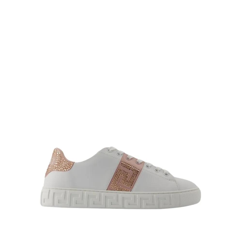 Versace Sneakers - Sneakers - Cotton - White/Pink in roze