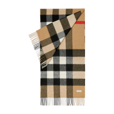 Vintage Check Patroon Cashmere Sjaal Burberry , Beige , Dames