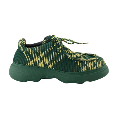 Vintage Ruit Veterschoenen Burberry , Green , Heren