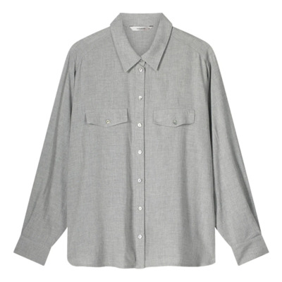 Viscose blouse in grijs Summum Woman , Gray , Dames