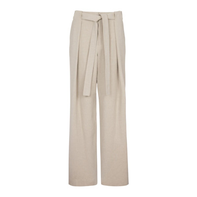 Wijde linnen broek Balmain , Beige , Heren