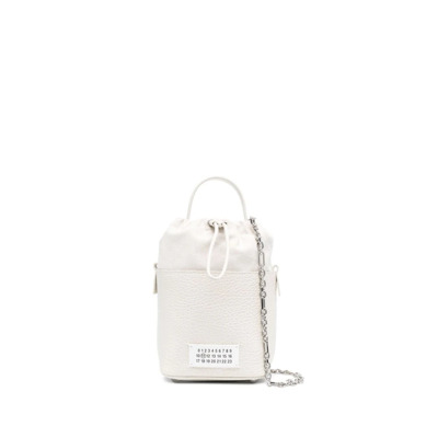 Witte 5AC Bucket Kleine Tas Maison Margiela , White , Heren