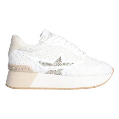 Witte Glitter Stella Platte Schoenen Liu Jo , White , Dames