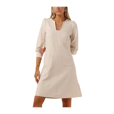 Witte Jurk Met Zakken Punto Milano Summum Woman , White , Dames