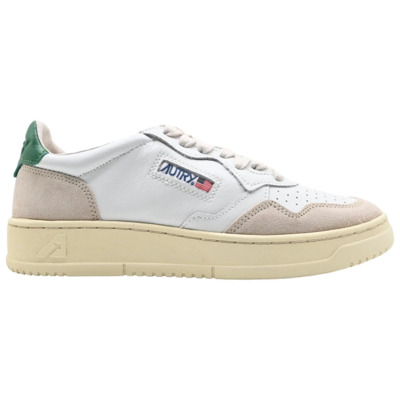 Witte Leren/Suede Lage Sneakers Autry , Multicolor , Dames