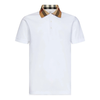 Witte T-shirts en Polos Burberry , White , Heren