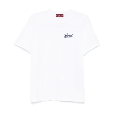 Witte T-shirts en Polos met Logo Gucci , White , Dames