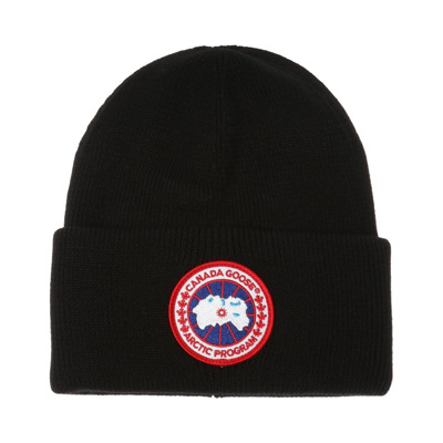 Wollen muts met logo Canada Goose , Black , Heren