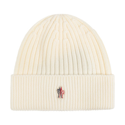 Wollen muts met logo Moncler , Beige , Heren