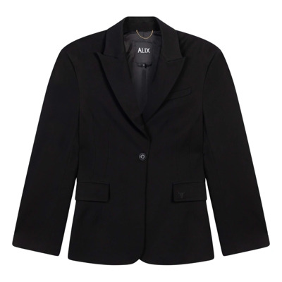 Zandloper Blazer, Geweven Stijl, Blazers Alix The Label , Black , Dames