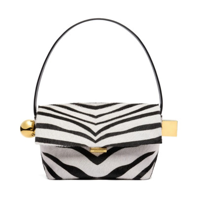 Zebra Print Pony Hair Tas Jacquemus , Black , Dames