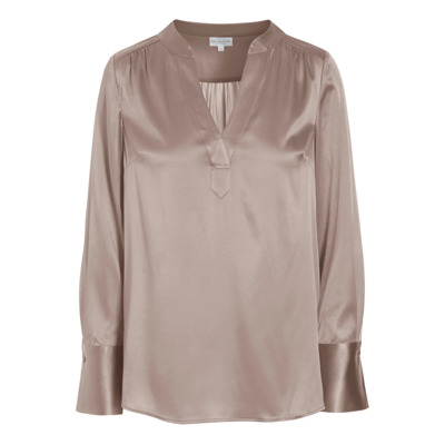 Zijden Mix Losvallende Blouse Dea Kudibal , Beige , Dames