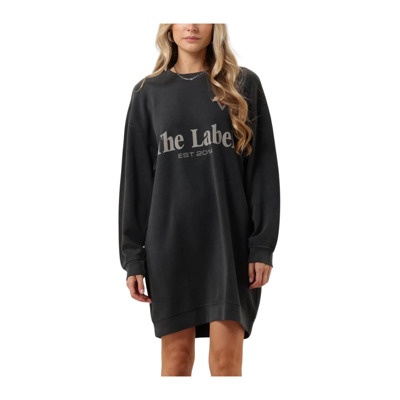 Zwarte Gebreide Sweat Jurk Alix The Label , Black , Dames