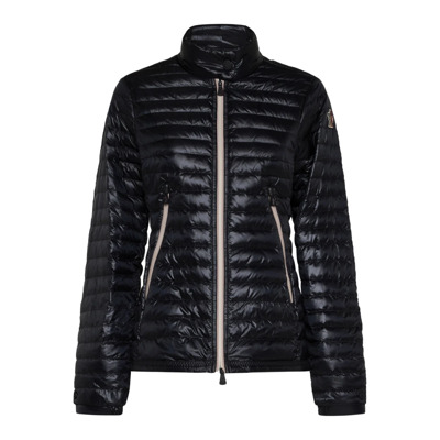 Zwarte Gewatteerde Gewatteerde Jas Moncler , Black , Dames