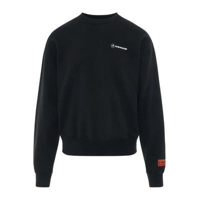 Zwarte Katoenen Sweatshirt met Logodetail Heron Preston , Black , Heren