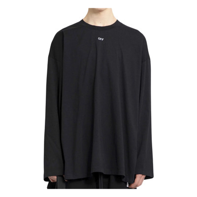 Zwarte longsleeve Off Stamp T-shirt Off White , Black , Heren