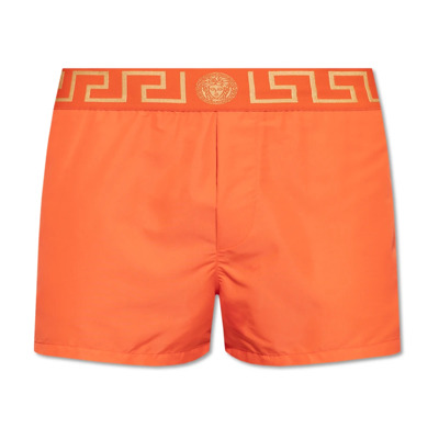 Zwembroek met logo Versace , Orange , Heren