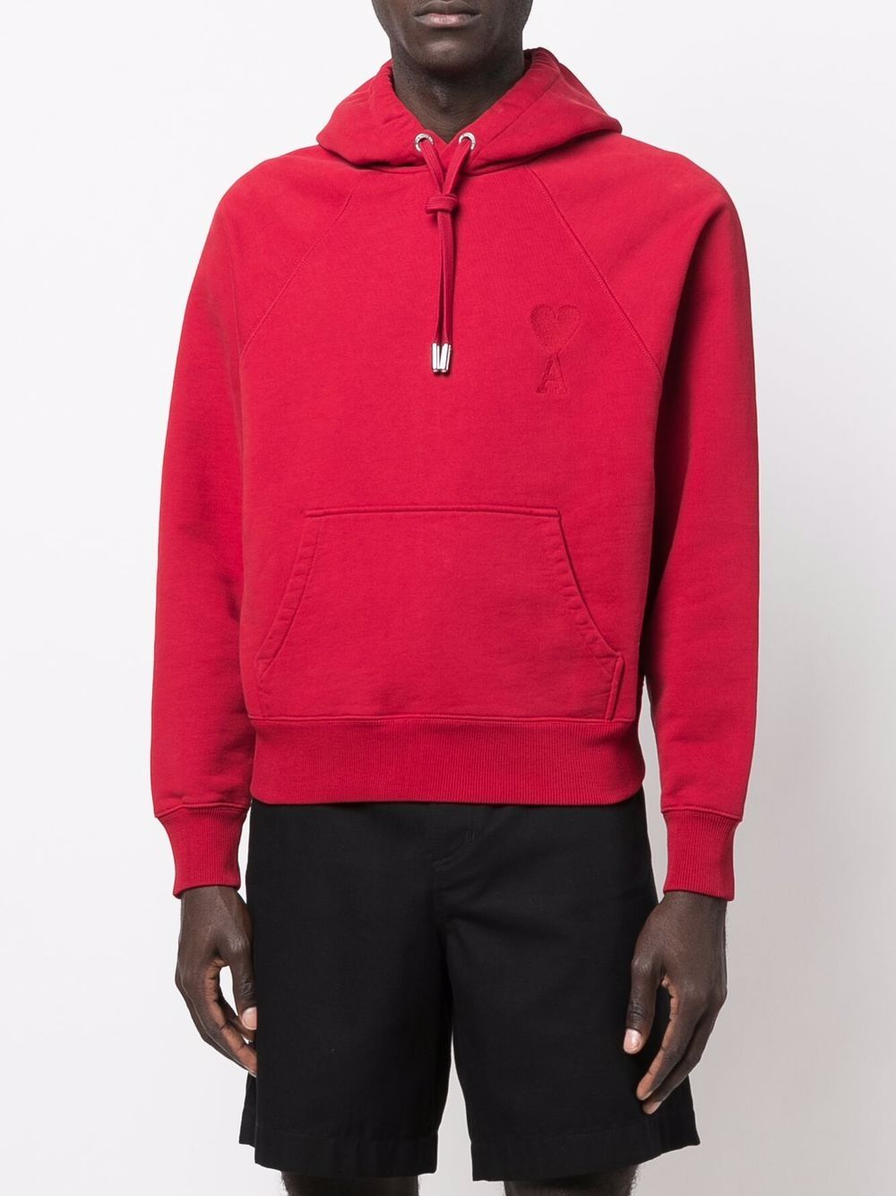 AMI Paris Hoodie met logo - Rood