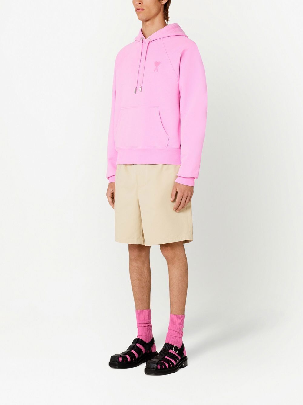 AMI Paris Hoodie met monogram - Roze