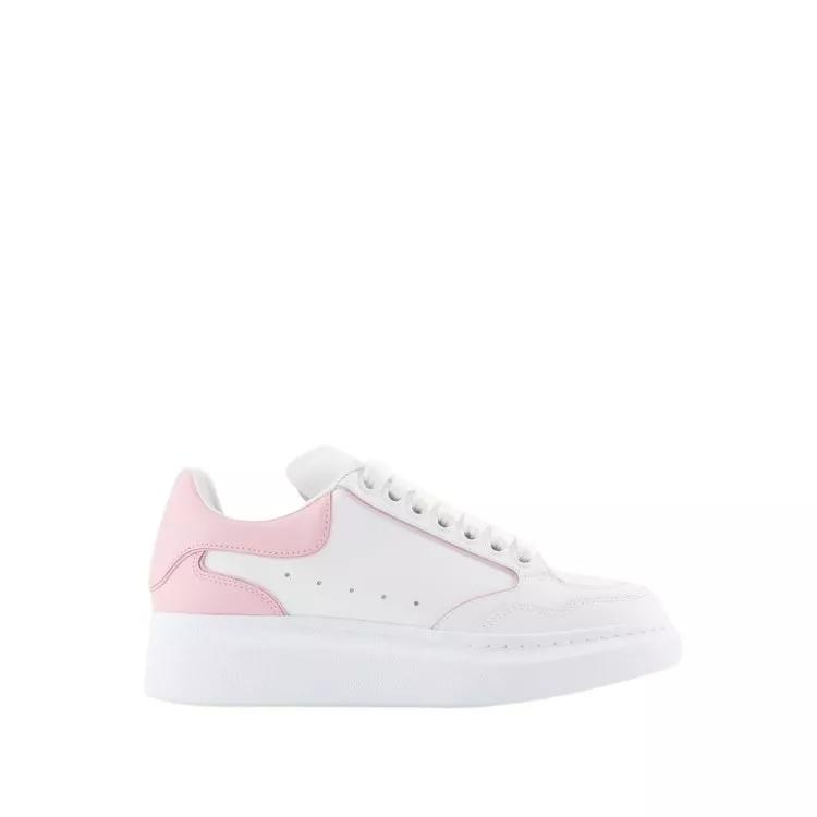 Alexander McQueen Sneakers - Oversized Hybrid Sneakers - Leather - White/Pink in poeder roze