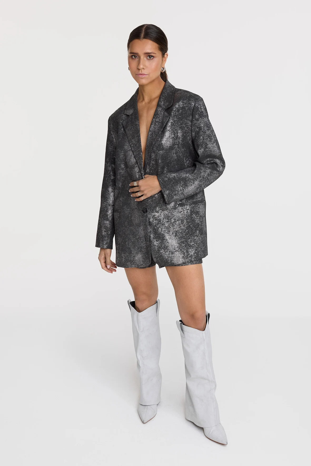 Alix The Label 2409440772 coated oversized blazer