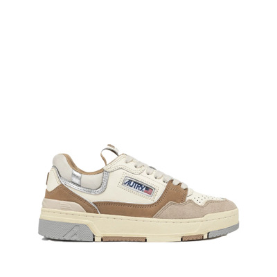 Autry sneakers clc low in suede and nabuk natural/silver Autry , Multicolor , Dames