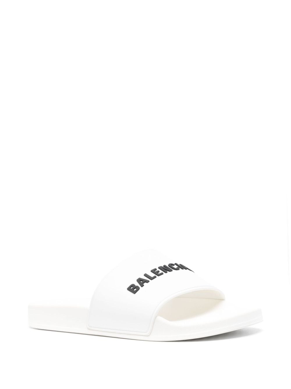 Balenciaga Badslippers met logo-reliëf - Wit