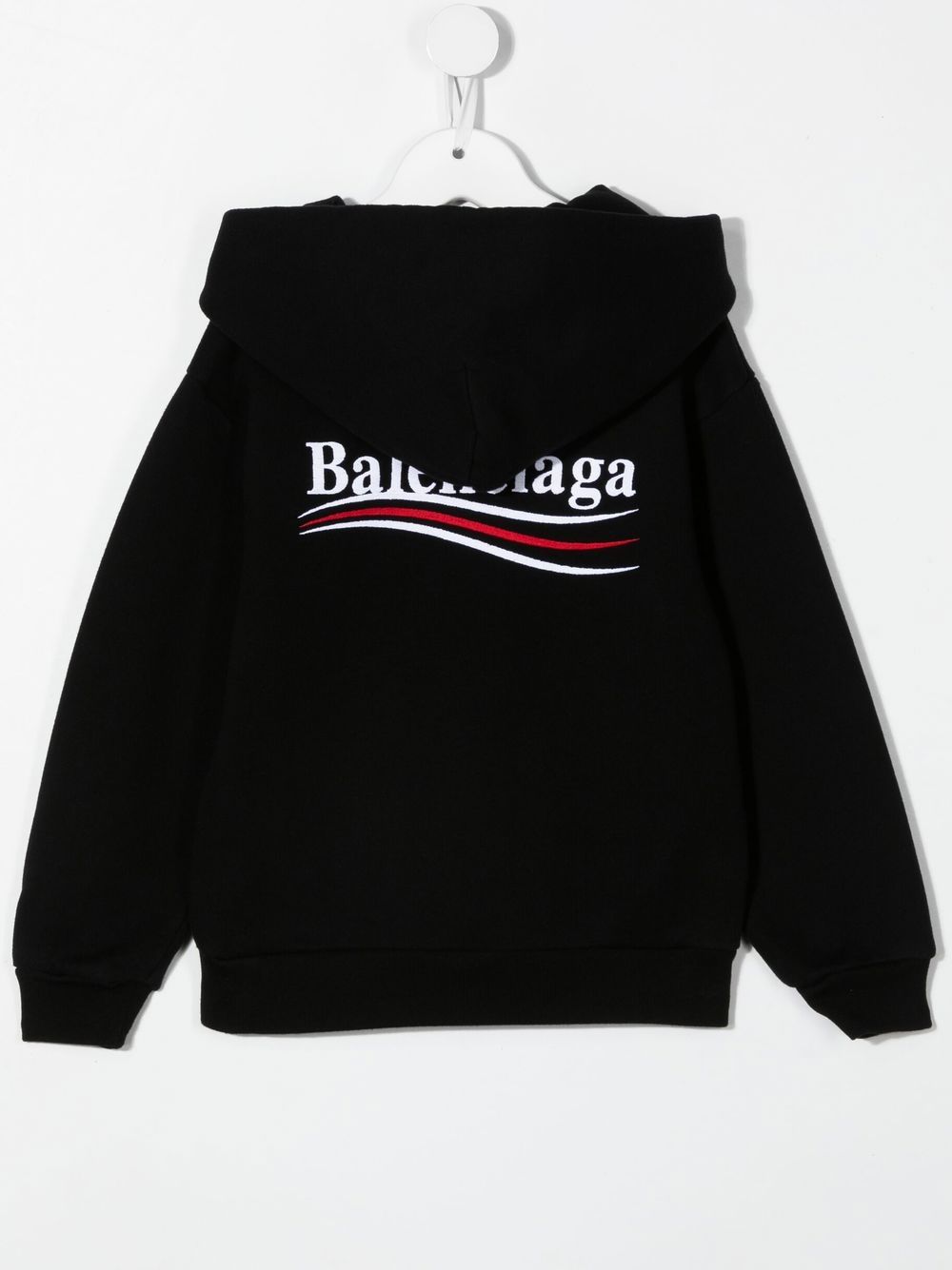 Balenciaga Kids Hoodie met logoprint - Zwart