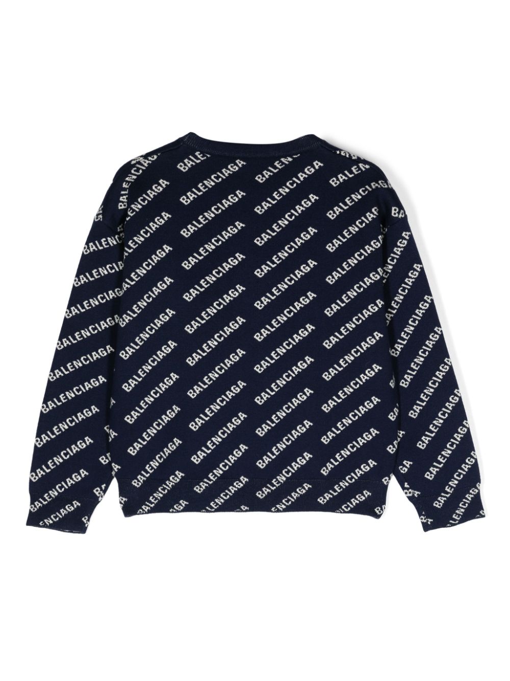 Balenciaga Kids Intarsia trui - Blauw