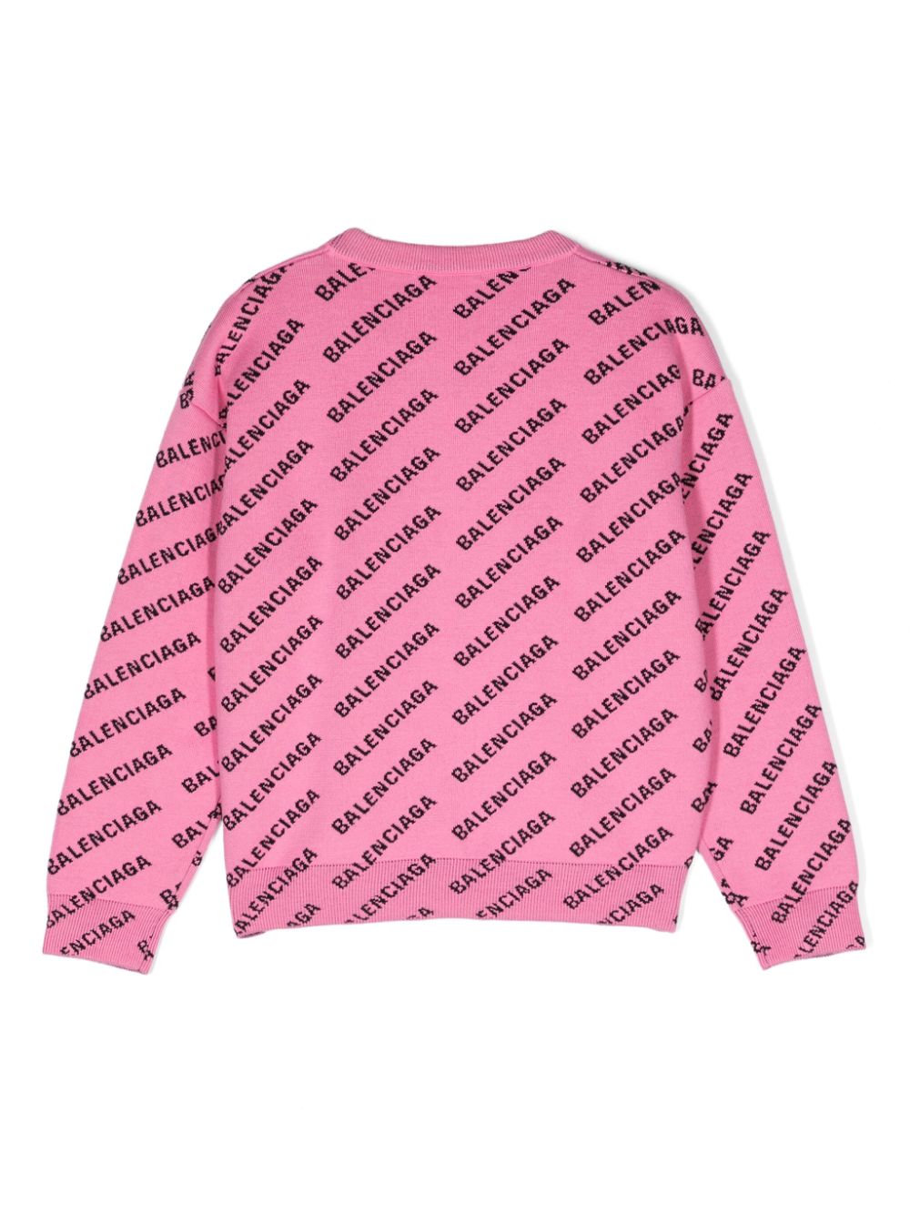 Balenciaga Kids Jurk met intarsia logo - Roze