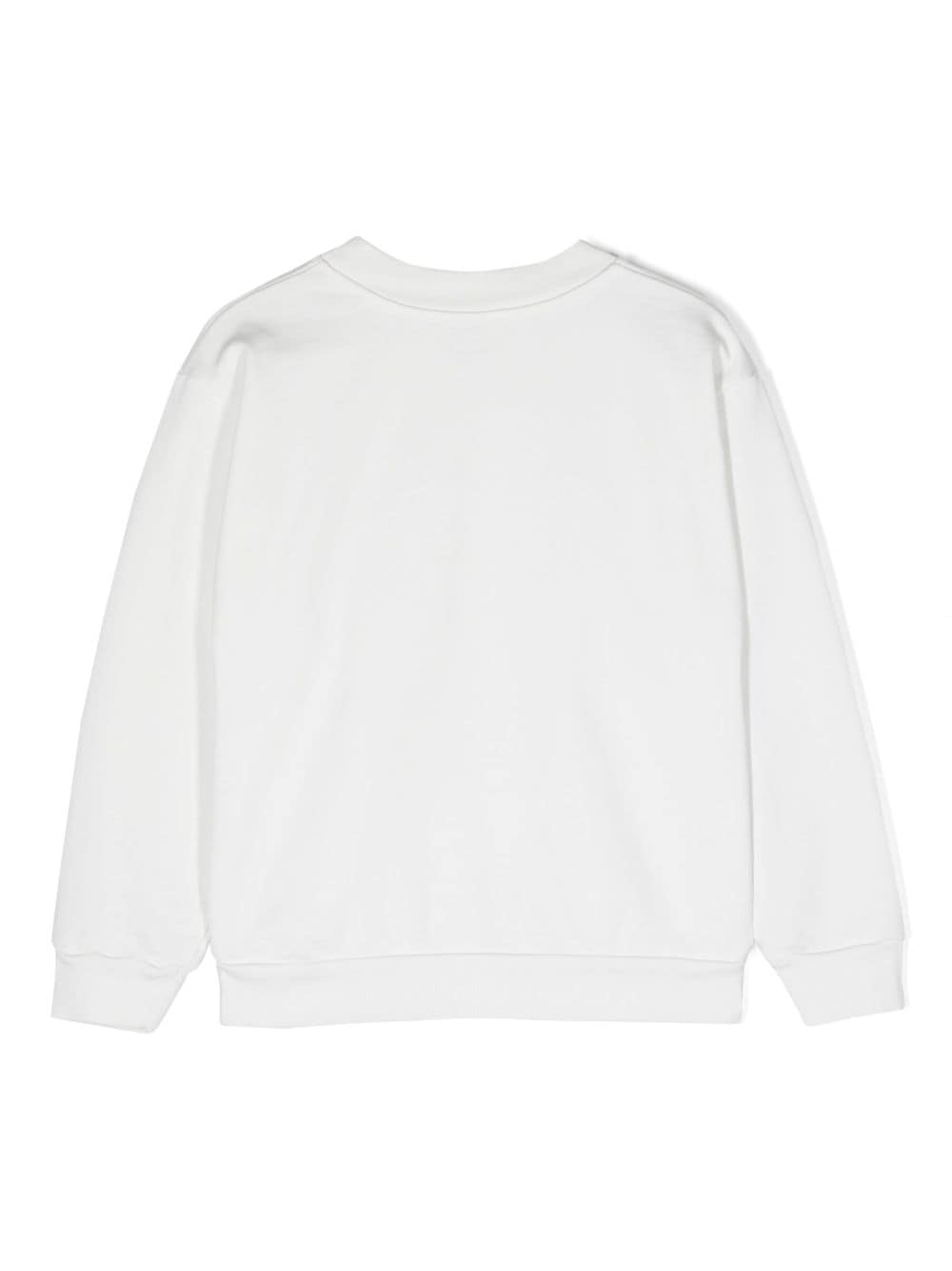 Balenciaga Kids Sweater met logoprint - Wit