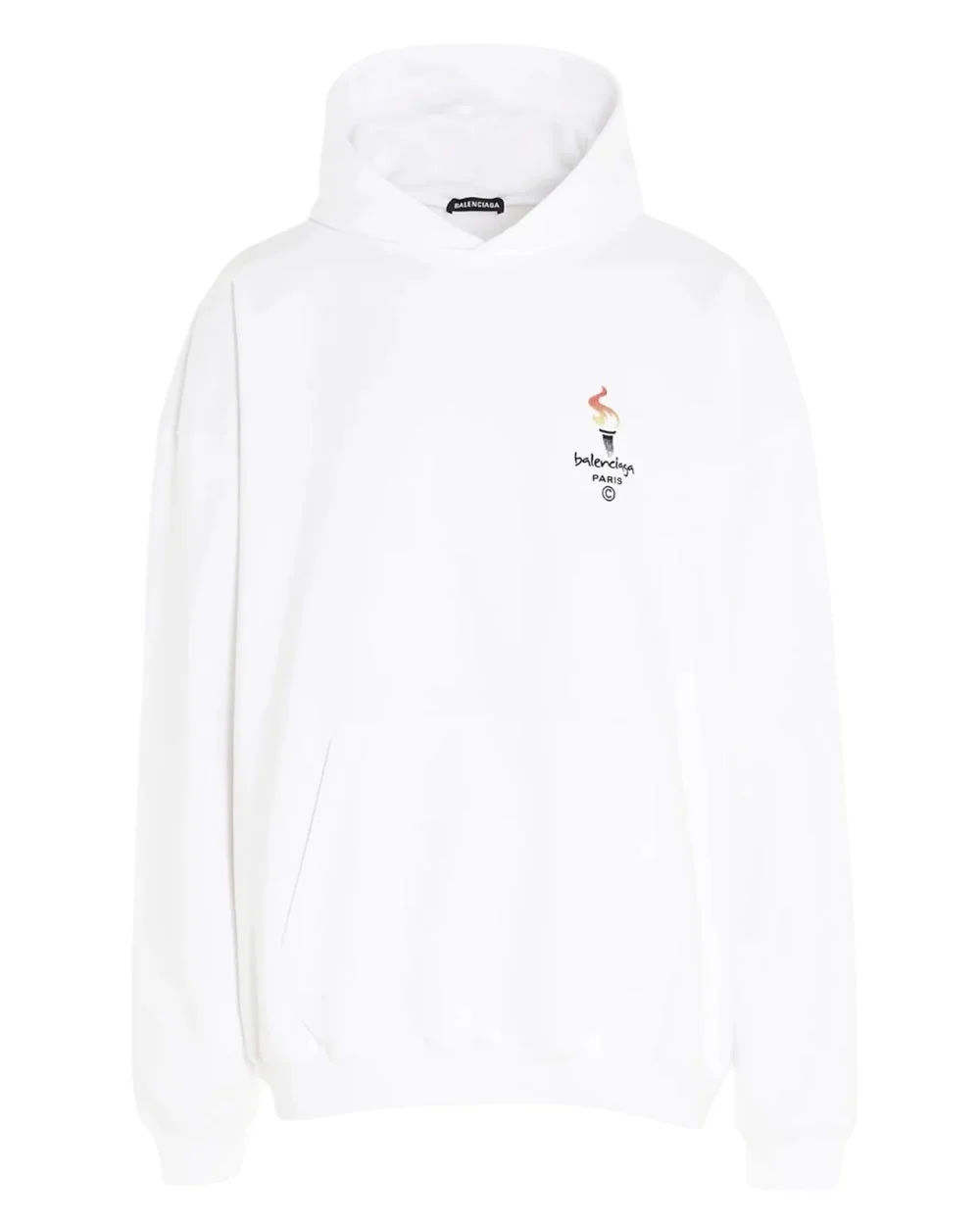 Balenciaga Paris olympic flame print oversized hoodie