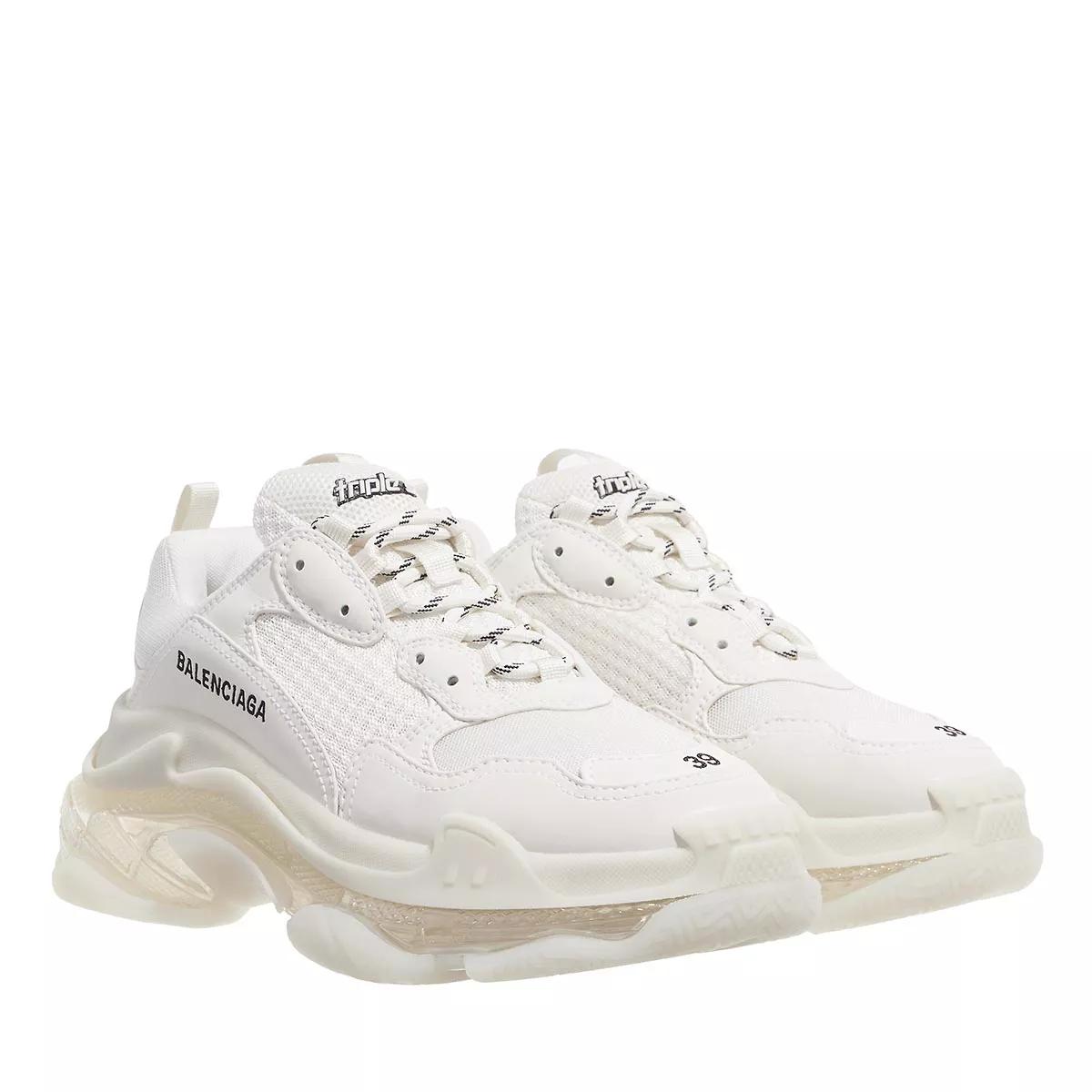 Balenciaga Sneakers - Triple S Clear Sole Sneakers in crème