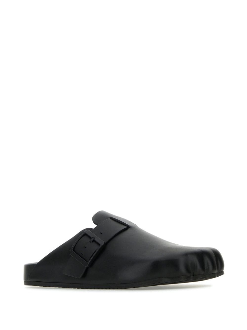 Balenciaga Sunday leren slippers - Zwart