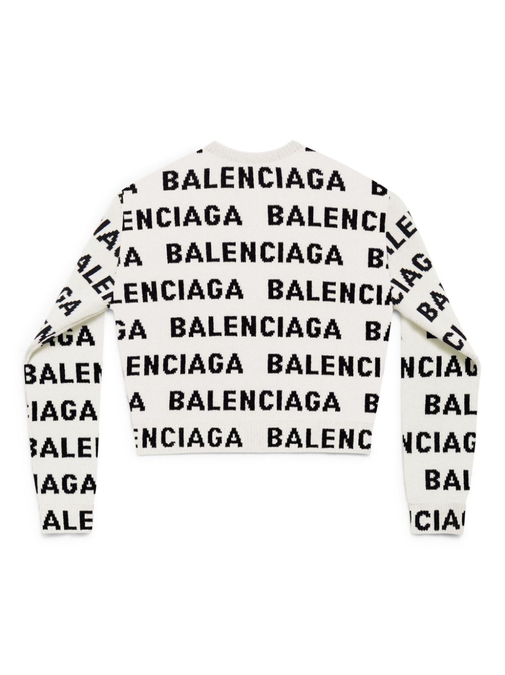 Balenciaga Trui met intarsia logo - Wit