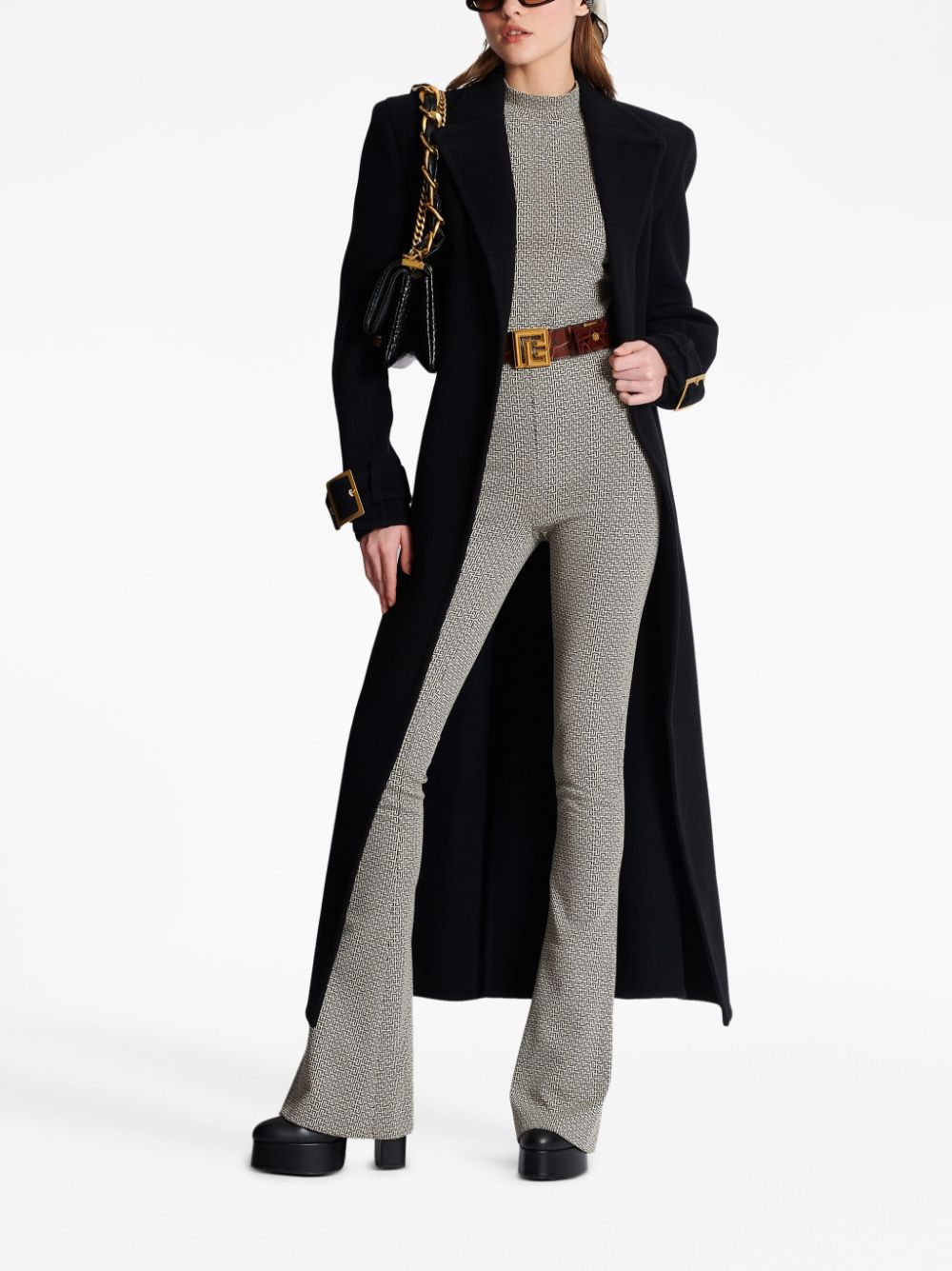 Balmain Broek met jacquard - Grijs