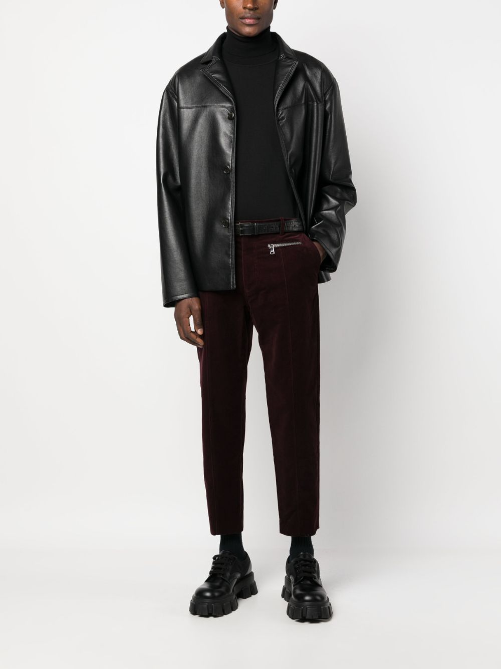 Balmain Broek met toelopende pijpen - Rood