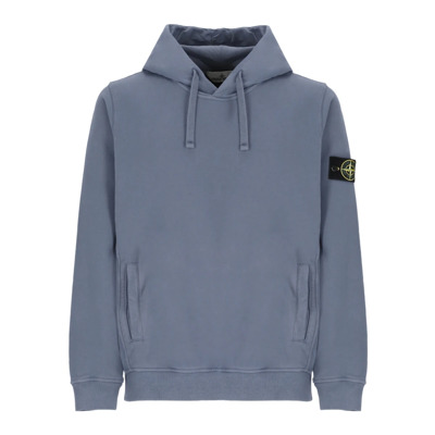 Biologische katoenen hoodie met kenmerkend kompas Stone Island , Gray , Heren