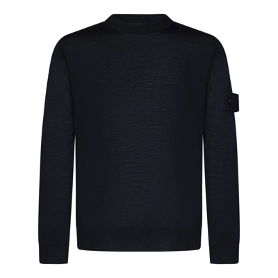 Blauwe Crewneck Sweater Aw24 Stone Island , Blue , Heren