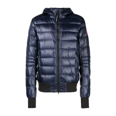 Blauwe Crofton Gewatteerde Jas met Capuchon Canada Goose , Blue , Heren