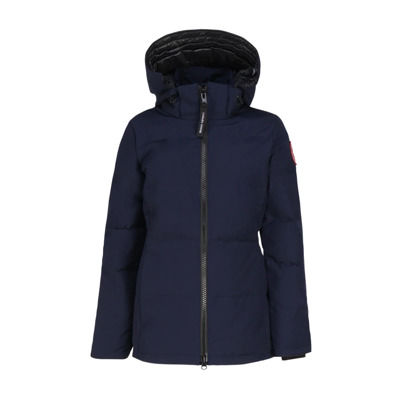 Blauwe Jas van Gerecycled Polyester met Verstelbare Capuchon Canada Goose , Blue , Dames