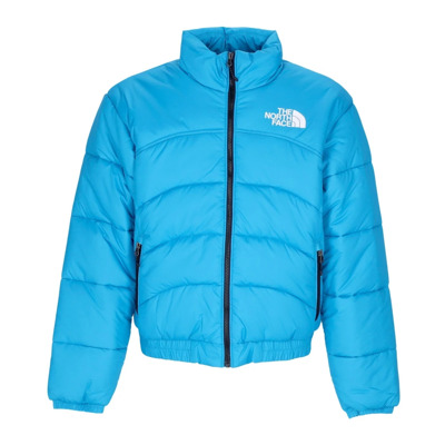 Blauwe akoestische hoge kraag donsjas The North Face , Blue , Heren