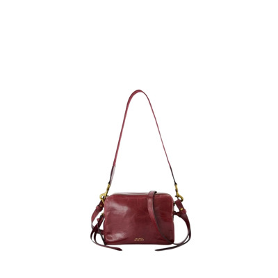 Bordeauxrode Leren Crossbody Camera Tas Isabel Marant , Red , Dames