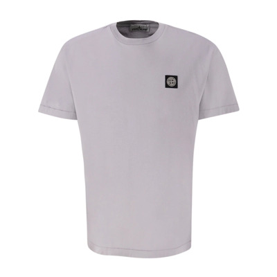 Borstlogo T-shirt in 'Stof' Stone Island , Purple , Heren